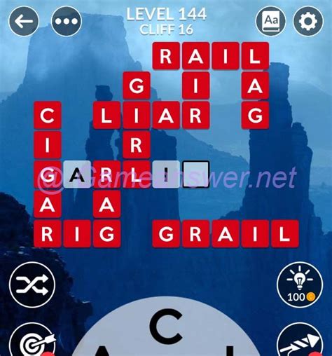 Wordscapes Level 144 Answers [ + Bonus Words ].
